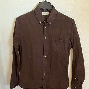 Taylor Stitch Jack Brushed Maroon Oxford M 40 Button Down